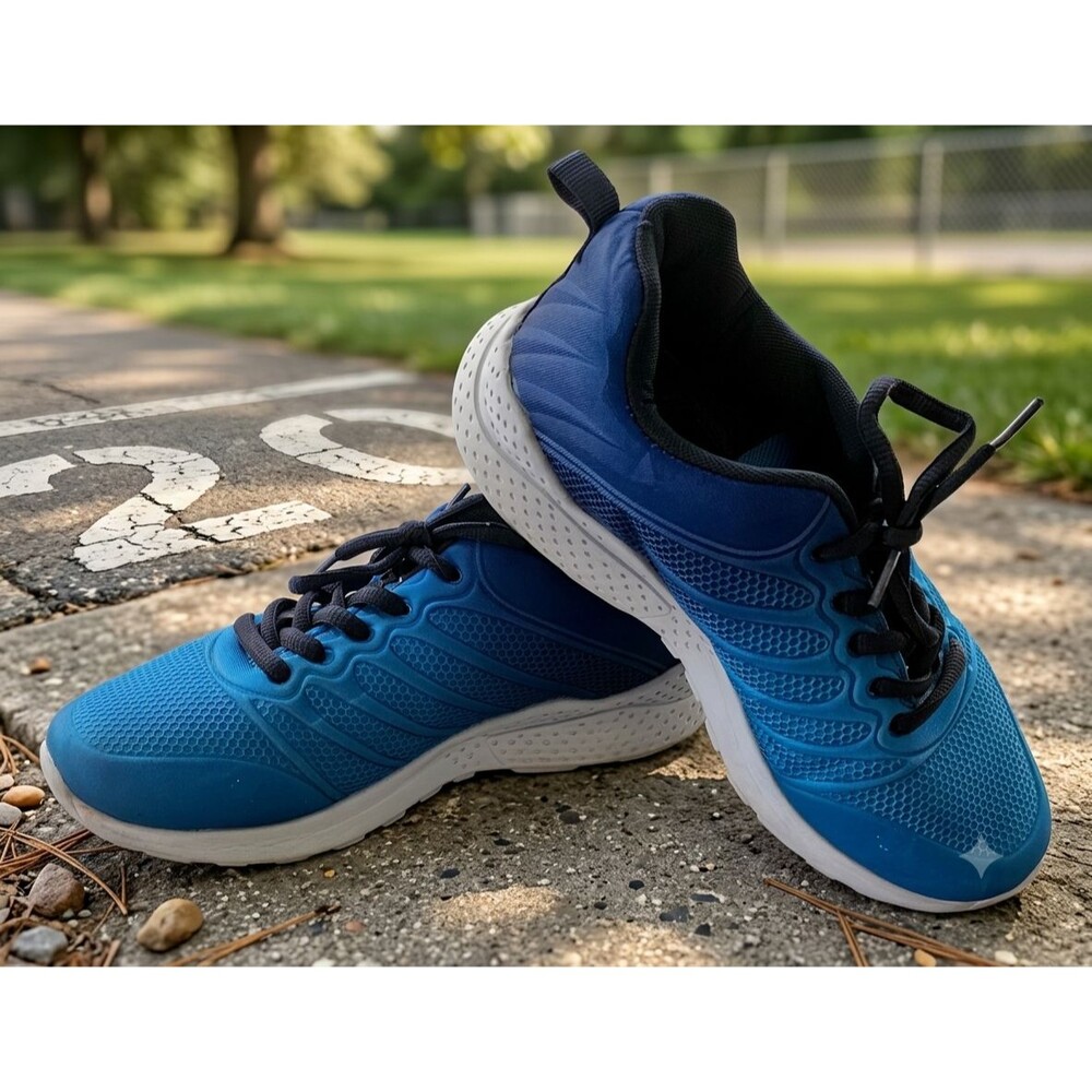 Gravasphere Women Blue Gradient Mesh Sneakers Lightweight Stretch Approx Size 6